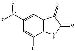 7-Fluoro-5-nitro-1H-indole-2,3-dione Struktur