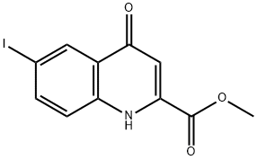 4-Hydroxy-6-iodo-quinoline-2-carboxylic acid methyl ester Struktur