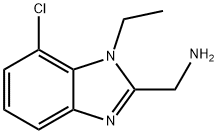 (7-chloro-1-ethyl-1H-1,3-benzodiazol-2-yl)methanamine Struktur