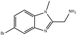 (5-bromo-1-methyl-1H-1,3-benzodiazol-2-yl)methanamine Struktur