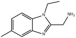 (1-ethyl-5-methyl-1H-1,3-benzodiazol-2-yl)methanamine Struktur