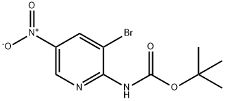 tert-butyl 3-bromo-5-nitropyridin-2-ylcarbamate Struktur