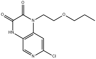 Pyrido[3,4-b]pyrazine-2,3-dione, 7-chloro-1,4-dihydro-1-(2-propoxyethyl)- Struktur