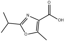 2-Isopropyl-5-methyloxazole-4-carboxylic acid Struktur