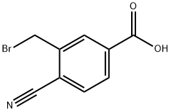 3-(bromomethyl)-4-cyanobenzoic acid Struktur