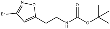 [2-(3-Bromo-isoxazol-5-yl)-ethyl]-carbamic acid tert-butyl ester Struktur