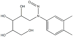 N-(3,4-dimethylphenyl)-N-(2,3,4,5-tetrahydroxypentyl)nitrous amide Struktur