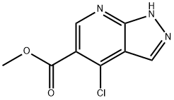 4-Chloro-1H-pyrazolo[3,4-b]pyridine-5-carboxylic acid methyl ester Struktur