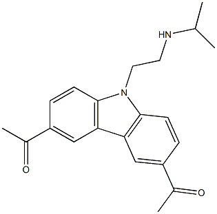 1,1'-(9-(2-(isopropylamino)ethyl)-9H-carbazole-3,6-diyl)bis(ethan-1-one) Structure