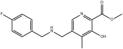 Methyl 5-(((4-fluorobenzyl)amino)methyl)-3-hydroxy-4-methylpicolinate Struktur