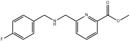 Methyl 6-(((4-fluorobenzyl)amino)methyl)picolinate Struktur