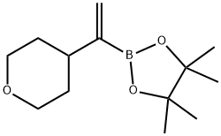 4,4,5,5-tetramethyl-2-(1-(tetrahydro-2H-pyran-4-yl)vinyl)-1,3,2-dioxaborolane Struktur