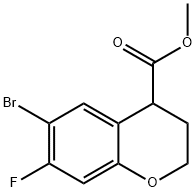 methyl 6-bromo-7-fluorochroman-4-carboxylate Struktur