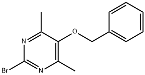 5-(Benzyloxy)-2-bromo-4,6-dimethylpyrimidine Struktur