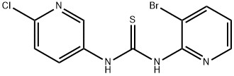 1-(3-Bromopyridin-2-yl)-3-(6-chloropyridin-3-yl)thiourea Struktur