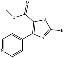 Methyl 2-bromo-4-(pyridin-4-yl)thiazole-5-carboxylate Struktur