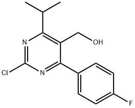 (2-Chloro-4-(4-fluorophenyl)-6-isopropylpyrimidin-5-yl)methanol Struktur