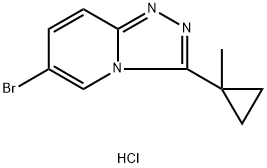 6-Bromo-3-(1-methylcyclopropyl)-[1,2,4]triazolo[4,3-a]pyridine hydrochloride Struktur