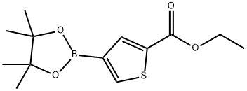 ethyl 4-(4,4,5,5-tetramethyl-1,3,2-dioxaborolan-2-yl)thiophene-2-carboxylate Struktur