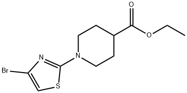 Ethyl 1-(4-bromothiazol-2-yl)piperidine-4-carboxylate Struktur