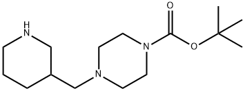 tert-butyl 4-(piperidin-3-ylmethyl)piperazine-1-carboxylate Struktur