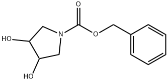 N-Cbz-trans-3,4-dihydroxypyrrolidine-1-carboxylate Struktur