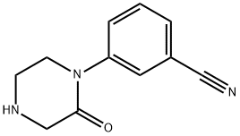 3-(2-oxo-1-piperazinyl)benzonitrile Struktur