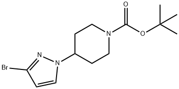 tert-butyl 4-(3-bromo-1H-pyrazol-1-yl)piperidine-1-carboxylate Struktur