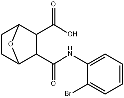 3-((2-bromophenyl)carbamoyl)-7-oxabicyclo[2.2.1]heptane-2-carboxylic acid Struktur