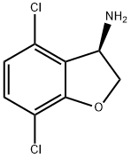 (3R)-4,7-DICHLORO-2,3-DIHYDRO-1-BENZOFURAN-3-AMINE Struktur