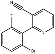 2-(2-Bromo-6-fluorophenyl)nicotinonitrile Struktur