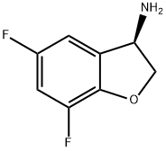 (3R)-5,7-DIFLUORO-2,3-DIHYDRO-1-BENZOFURAN-3-AMINE Struktur