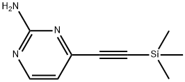 4-((trimethylsilyl)ethynyl)pyrimidin-2-amine Struktur