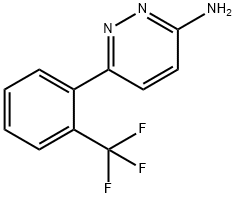 3-Pyridazinamine, 6-[2-(trifluoromethyl)phenyl]- Struktur