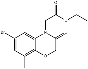 Ethyl 2-(6-bromo-8-methyl-3-oxo-2H-benzo[b][1,4]oxazin-4(3H)-yl)acetate Struktur