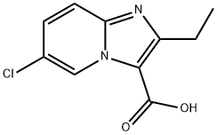 6-chloro-2-ethylimidazo[1,2-a]pyridine-3-carboxylic acid Struktur