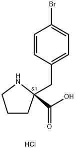 2-[(4-bromophenyl)methyl]-D-Proline hydrochloride Struktur