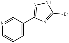 3-(3-bromo-1H-1,2,4-triazol-5-yl)pyridine Struktur