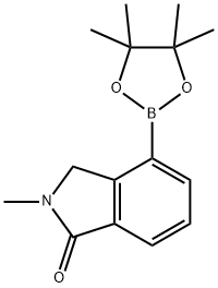 2-Methyl-4-(4,4,5,5-tetramethyl-[1,3,2]dioxaborolan-2-yl)-2,3-dihydro-isoindol-1-one Struktur