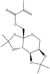 2,3:4,5-Bis-O-(1-methylethylidene)-beta-D-fructopyranose 1-(2-methyl-2-propenoate) Struktur