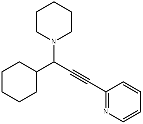 2-(3-Cyclohexyl-3-(piperidin-1-yl)prop-1-yn-1-yl)pyridine Struktur