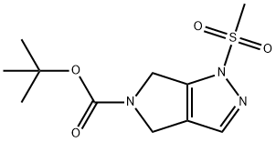 tert-butyl 1-(methylsulfonyl)-4,6-dihydropyrrolo[3,4-c]pyrazole-5(1H)-carboxylate Struktur