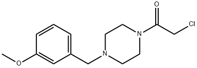 2-Chloro-1-(4-(3-methoxybenzyl)piperazin-1-yl)ethan-1-one Struktur