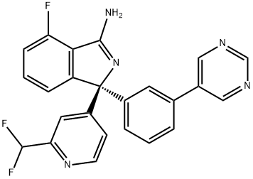 (S)-1-(2-(difluoromethyl)pyridin-4-yl)-4-fluoro-1-(3-(pyrimidin-5-yl)phenyl)-1H-isoindol-3-amine price.