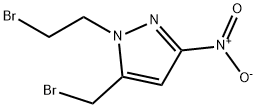 1H-Pyrazole, 1-(2-bromoethyl)-5-(bromomethyl)-3-nitro- Struktur