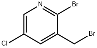 2-bromo-3-(bromomethyl)-5-chloroPyridine Struktur