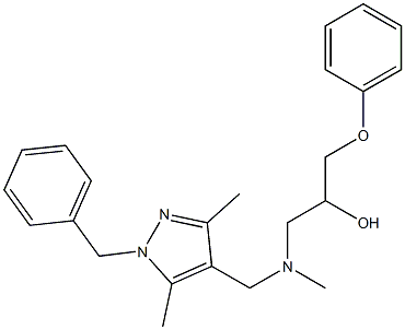 1-(((1-Benzyl-3,5-dimethyl-1H-pyrazol-4-yl)methyl)(methyl)amino)-3-phenoxypropan-2-ol Struktur