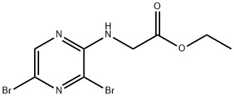 ethyl 2-(3,5-dibromopyrazin-2-ylamino)acetate Struktur