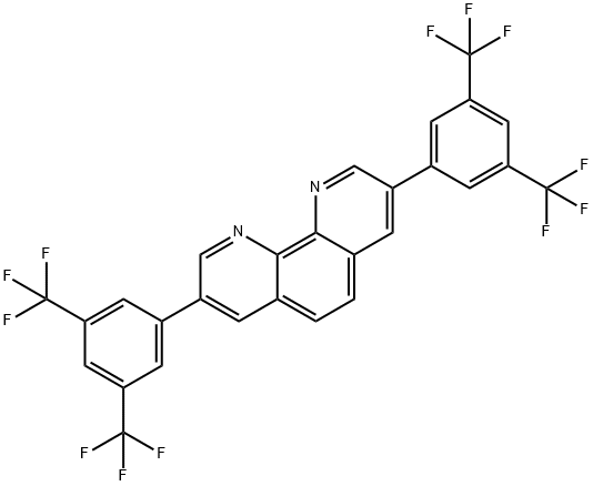 3,8-Bis[{3,5-bis(trifluoromethyl)}phenyl]-1,10-phenanthroline Struktur