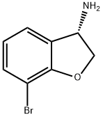 (3S)-7-BROMO-2,3-DIHYDRO-1-BENZOFURAN-3-AMINE Struktur